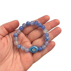 Blue Evil Eye Beaded Bracelet